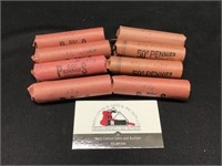 8 Rolls of 1937 D and S Wheat Pennies