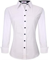 New Esabel.C Womens Button Down Shirts Long