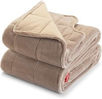 New Sunbeam Weighted Warming Blanket 15lbs
