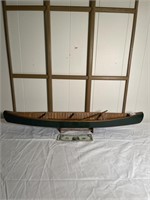 Wooden canoe mooel