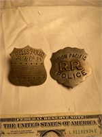 Wells Fargo and Union Pacific police badges