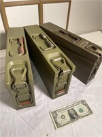 3 German WW2 ammunition boxes