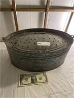 Large galvanized minnow bucket