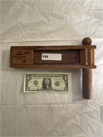 WW1 wooden mustard gas alarm wooden