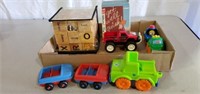 Wood block set, playskool vehicles and truck