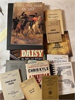 Lot of books on civil war and guns