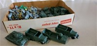 Plastic military vehicles and army and other