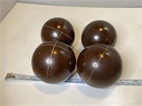 4 Large Decorative Marble Balls