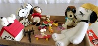 Snoopy collectibles including Snoopy radio,