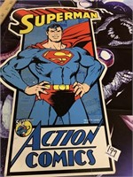 SUPERMAN ACTION COMIC SIGN