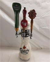 CARLSBERG CERAMIC BEER DISPENSER TOP - WITH 3