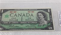 CANADIAN ONE DOLLAR BILL 1967 - UNCIRCULATED