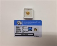 NATURAL CITRINE - WITH COA CARD