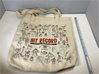 Vtg Canvas Record Tote Bag
