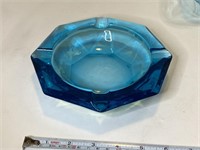 Vtg Blue Indiana Glass Ashtray