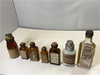 8 Piece Antique Medicine Bottles