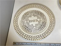 1963 Calender Plate