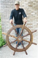 Large 3'7" Vintage Captain's Wheel Great Condition