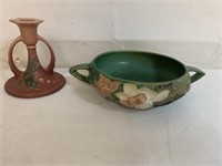 Roseville Pottery, 2 Pcs Magnolia Console Bowl 7"d