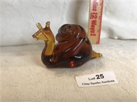 Handblown Pilgrim Glass Snail Figurine