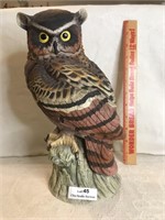 Great Horned Owl by Andrea Porcelain Bird Figurine