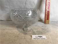 Footed Cut Glass / Crystal? Candy Dish