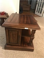 Nice Wood End Table with Storage