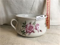 Portmeirion Pottery Soup Pot with Flower Pattern