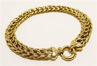 Heavy 14K Y Gold Link Bracelet 8.5" 8.9g