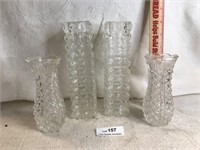 Lot of Vintage Glass Bud Flower Vases