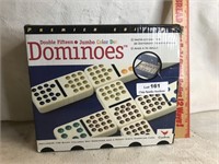 Double Fifteen Jumbo Dominoes Game Set in Box