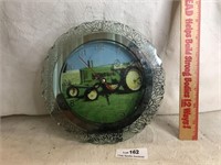 John Deere Tractor Glass Wall Clock
