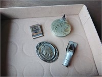 Bl of misc including belt buckle, Portable