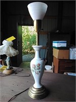 Heavy table lamp. About 28" tall