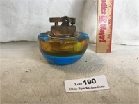 Vintage Glass Tabletop Refillable Lighter