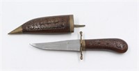Carved Hand Made India Knife with Scabbard