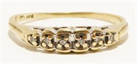 Vtg 10K Y Gold Diamond Wedding Ring Sz 8.5 1.6g