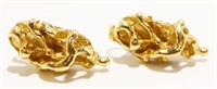 14K Y Gold Stud Earrings 1.65g