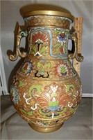 DG-4 11" ornate Chinese Cloisonne vase