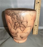 DG-12 5" studio art pottery vase signed R with