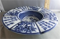 DG-16 Chinese blue/white wide rim bowl 7 1/2"