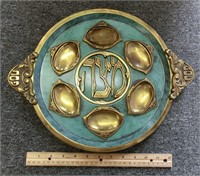 DG48- Judaica enameled brass tray