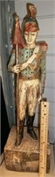 DG67-vintage hand carved wood Russian soldier