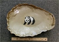 DG81- studio pottery bowl w/Panda signed ICN 98
