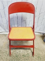 Red Folding Childs Chair