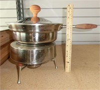 Mid Century Fondue pot w/warmer