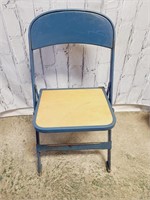Blue Folding Childs Chair