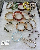 M-46 16 costume jewelry braclets