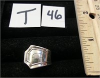 T-46 sterling spoon ring initial D