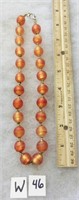 W-46 art glass beaded necklace